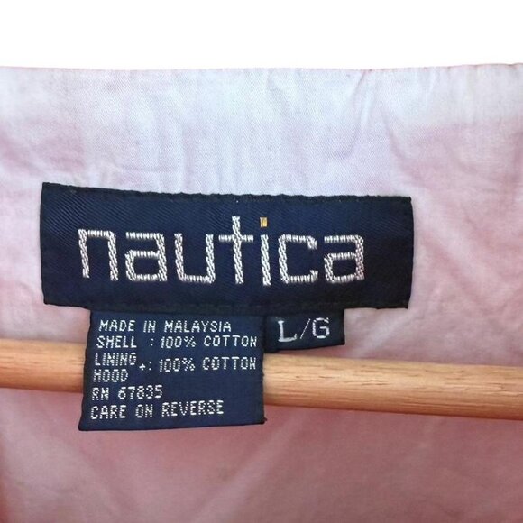 NAUTICA RED BLUE WINDBREAKER JACKET OUTDOOR WOMENS SIZE LARGE - Picture 8 of 8